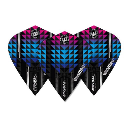 Letky na šípky Winmau Prism Alpha kite, modré a fialové