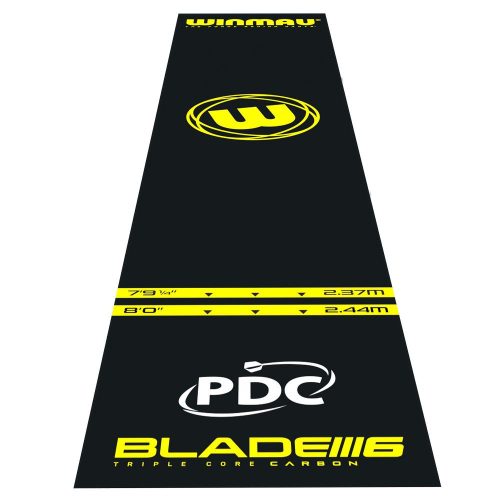 Koberec k terču na šípky Winmau Pro Zone Essential PVC, čierno-žltý