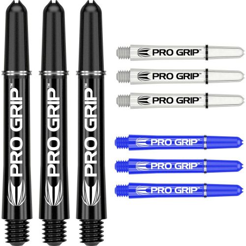 Násadky na šípky TARGET Pro Grip 41mm, čierne, biele, modré, multi-pack